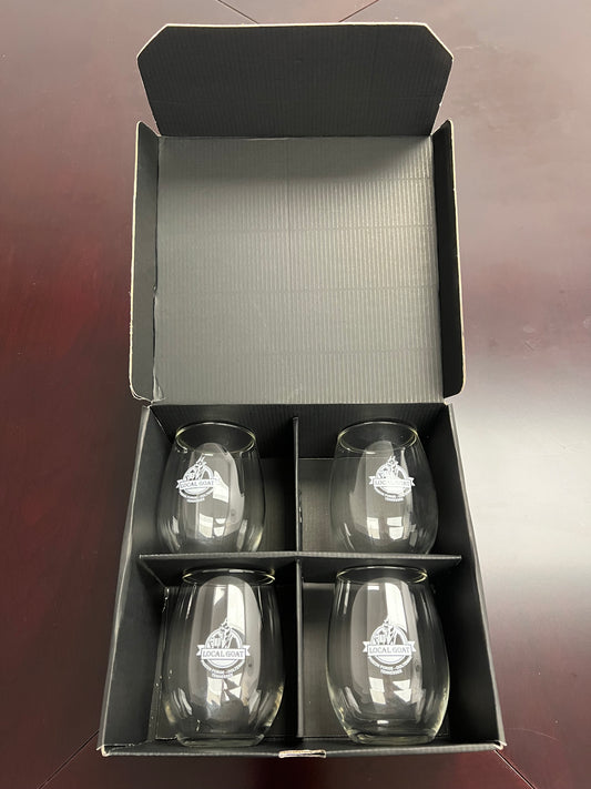 Stemless Logo wine glass