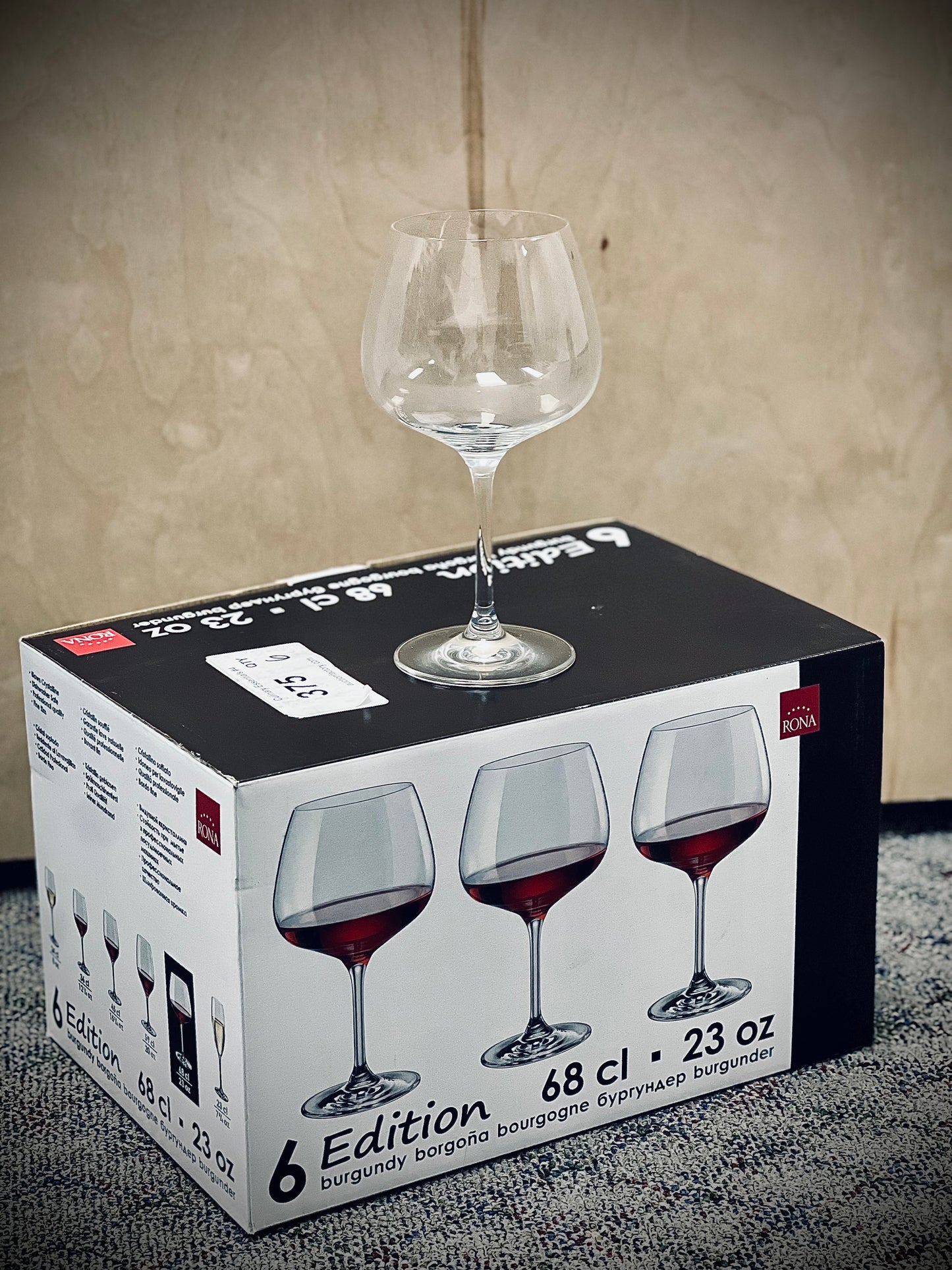 Rona 23oz Burgundy Glass