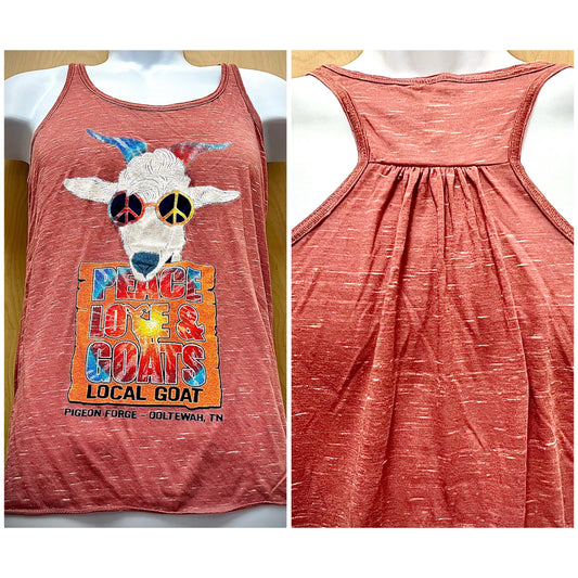 Tank top 'Peace, Love & Goats'